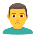 🙍‍♂️ man frowning display on JoyPixels